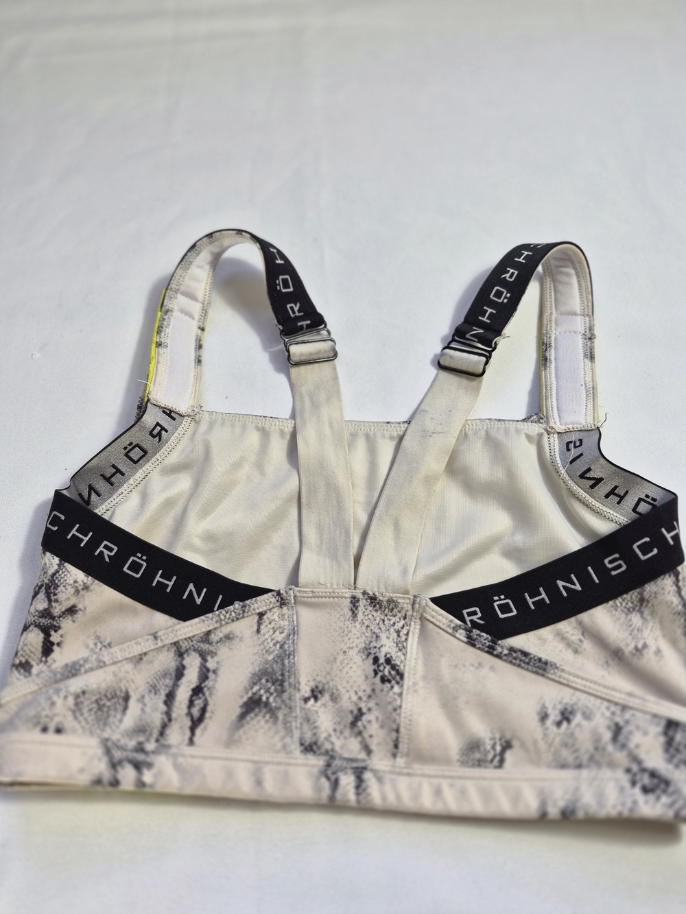 Röhnisch High Class Sports Attire Beige Snake Print Sports Bra M